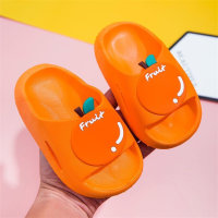 Sandálias infantis com estampa de frutas  laranja