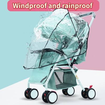 Universal trolley rain cover canopy to block wind and rain