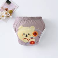 Calças de treino finas e respiráveis estilo urso para bebês e crianças pequenas pararem de usar fraldas  Multicolorido