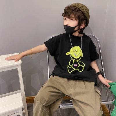 Boys' summer clothes 2023 new style medium and large children's summer handsome short-sleeved Korean style children's fashionable clothes