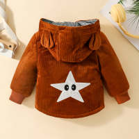 Casual Star bedruckte kurze Baumwollkleidung für Kleinkinder  Taupe