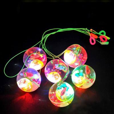 Flash crystal ball jumping ball children's bouncy ball glow