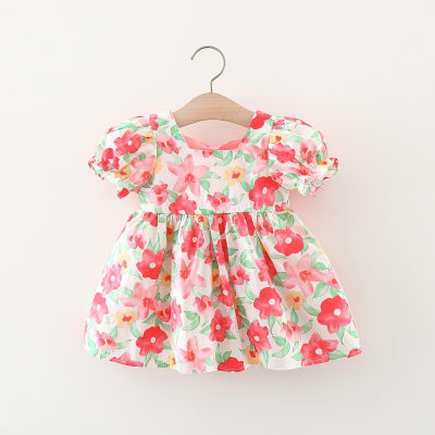 فستان صيفي لطيف للفتيات الصغيرات نمط زهور