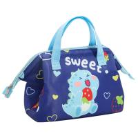Bolsa para lonchera, bolso bonito con boca de rana, bolsa para lonchera de dibujos animados para estudiantes, bolsa para el almuerzo  Azul