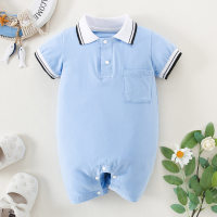 Solid Bodysuit for Baby Boy  Blue