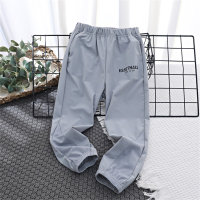Summer boys quick-drying pants thin casual trousers children's clothing children's anti-mosquito pants fashionable all-match pants  Gray