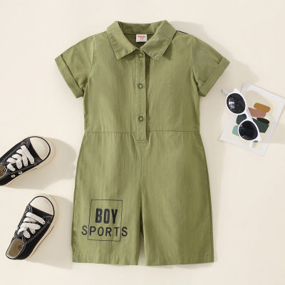 hibobi Boy Baby Outdoor Green Short-sleeved Overalls
