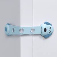 Children's drawer safety lock baby protection door lock buckle adjustable child drawer double lock door buckle  Multicolor