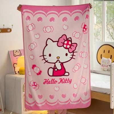 Children's single-layer summer Sanrio cartoon kt cat blanket air conditioning nap blanket flannel blanket