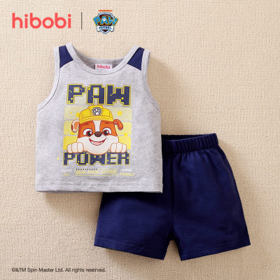 hibobi×PAW Patrol Baby Boy Camiseta de tirantes y pantalones cortos de algodón con estampado de dibujos animados