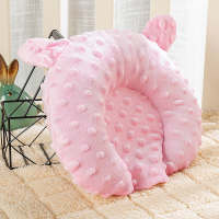 Baby Pure Cotton Solid Color Cartoon Style Pillow  Pink