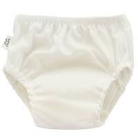 Pantalon d'entraînement pour bébé, couche lavable en polyester à 6 couches, pantalon en tissu pour bébé, pantalon d'apprentissage en coton, couche d'été, 2024  blanc
