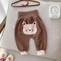 Bebê dos desenhos animados grandes calças pp primavera e outono novo estilo calças menino bebê coreano dos desenhos animados cintura alta calças de proteção barriga  Café