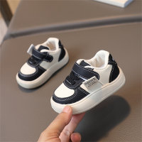 Children's color matching simple casual sneakers  Black