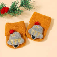 Calcetines tobilleros estilo navideño para niños  Amarillo