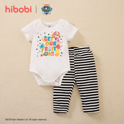 hibobi×PAW Patrol Bebé niño/niña Estampado de dibujos animados Manga corta Algodón Dos piezas Top + Pantalones