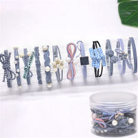 Children's 12-piece set of high elastic rubber bands  Blue