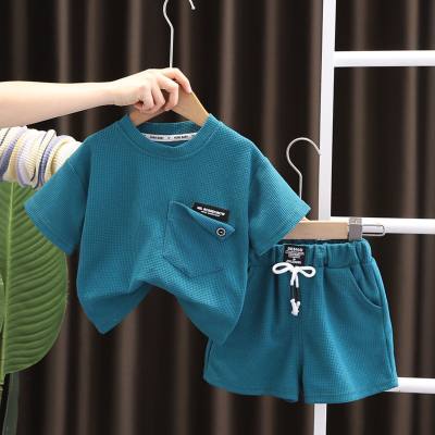 Traje infantil de pantalones cortos de manga corta de algodón de verano para niños