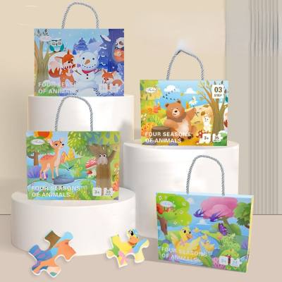 Four Seasons Animal Jigsaw Puzzle Children's Early Education Puzzle