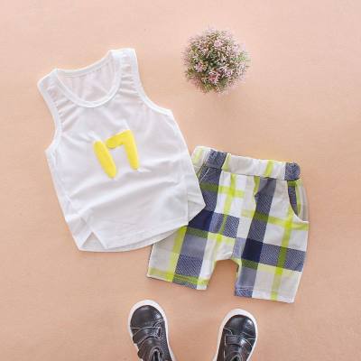 Baby Clothes Children's Clothes Small and Medium Children's Comfortable Vest Set Boys and Girls Shorts Set