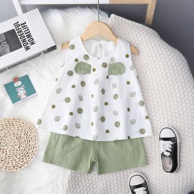 Girls summer suits new style baby girls two piece suits