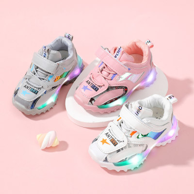 Sneakers in velcro con suole morbide antiscivolo con motivo a blocchi di colore per bambini