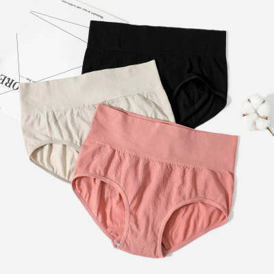 3D Honeycomb Seamless Cotton Crotch Holds Abdomen To Lift Buttock High Elastic Shaping Panties Classic Plain Woman Underwear