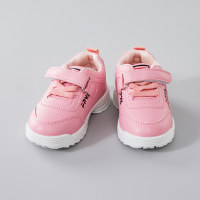 zapatos para niños con letras en zapatillas blancas  Rosado