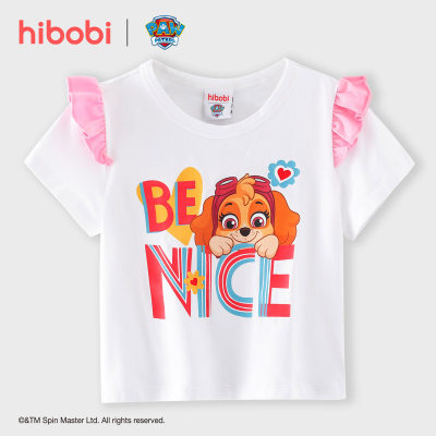 hibobi x PAW Patrol Toddler Girls Casual Printing Cartoon Cotton T-shirt