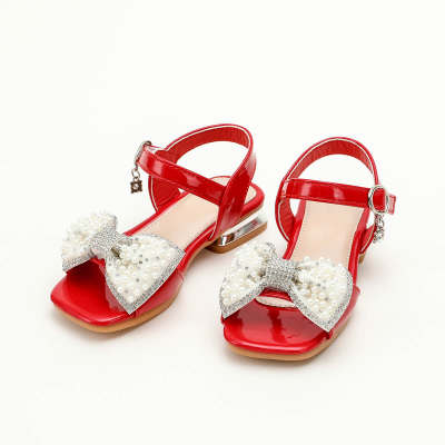Kid Girl Pearl Bow Sandals