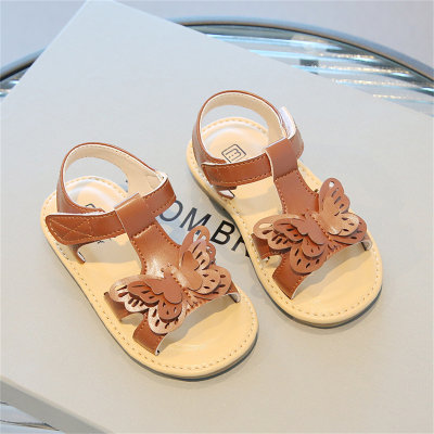Fashionable Casual Princess Shoes for Children and Middle School Cute Butterfly Student Soft Soled Beach Shoes