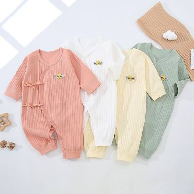 Baby jumpsuit base pure cotton newborn clothes full month newborn baby pajamas romper crawling clothes four seasons