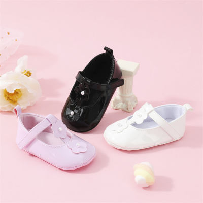 حذاء طفل بلون زهرة ديكور فيلكرو