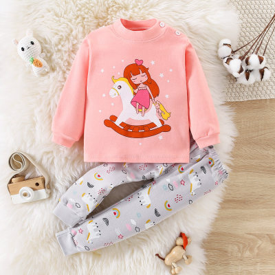Children's autumn clothes and autumn trousers pure cotton baby thermal underwear set pure cotton boy clothes baby autumn clothes set children