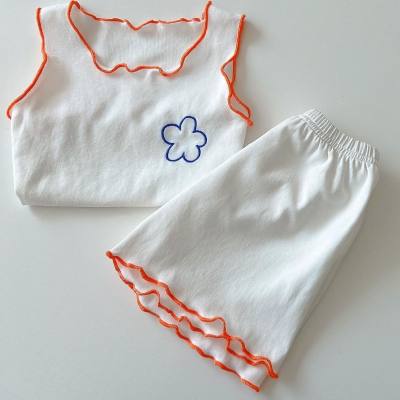 Summer baby sleeveless vest T-shirt shorts two-piece baby thin casual home clothes suit children's pajamas