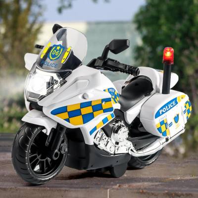 Dual inertia sound and light police car sound effect police motorcycle