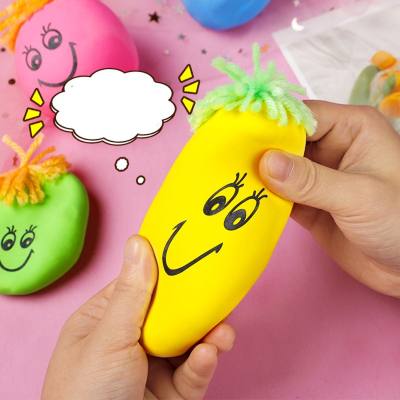 Smiley doll squeezing music decompression squeeze venting ball