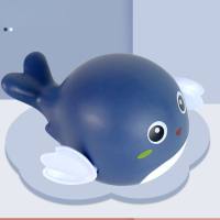 Cross-border baby bath toys children's bath wind-up spring baby bathroom swimming dolphin turtle whale  Deep Blue