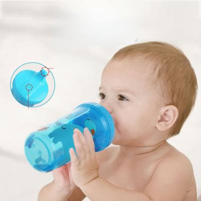 Anti-fall and bite-resistant baby duckbill learning drinking cup sippycup 300ML large capacity water cup sealed and leak-proof plastic cup