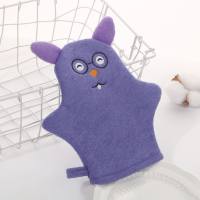 Toalla de baño infantil estilo animal, guantes para fregar baño, guantes de baño para bebé  Multicolor