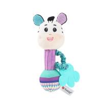 Sozzy mordedor con agarre de mano, muñeco de peluche, juguete para bebé de 0 a 1 años, campana de cama relajante educativa, campana de mano para bebé  Azul