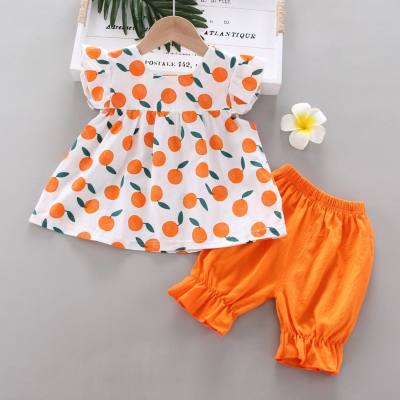 Girls summer two-piece suits, new baby products, sweet two-piece suits, cute princess style, fashionable children's forest style