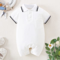 Solid Bodysuit for Baby Boy  White