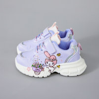 Zapatillas de deporte con patrón de dibujos animados de conejo lindo para niña y niño  Púrpura