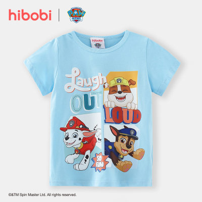 hibobi x PAW Patrol T-shirt en coton à impression décontractée pour tout-petits garçons