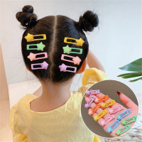 Conjunto infantil de 10 piezas de accesorios para el cabello y pinzas para el cabello con estampado de flores  Multicolor