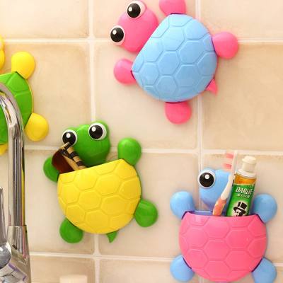 Cute Animal Toothbrush Holder Turtle Bathroom Wall-mounted Toothbrush Holder