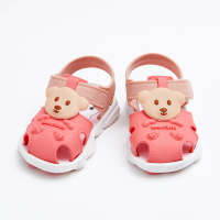 Toddler Cartoon Style Hollow Velcro Sandals  Red