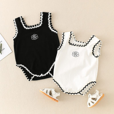 Bebê roupas de verão banda larga verão estilo fino meninos e meninas bebê triângulo macacão rastejando roupas recém-nascidos