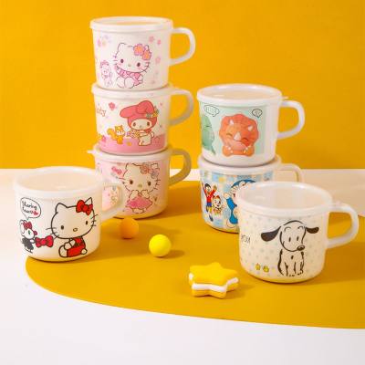 Wuhe melamine high-looking cute baby learning drinking cup household fall-resistant food-grade children's cup water cup wholesale